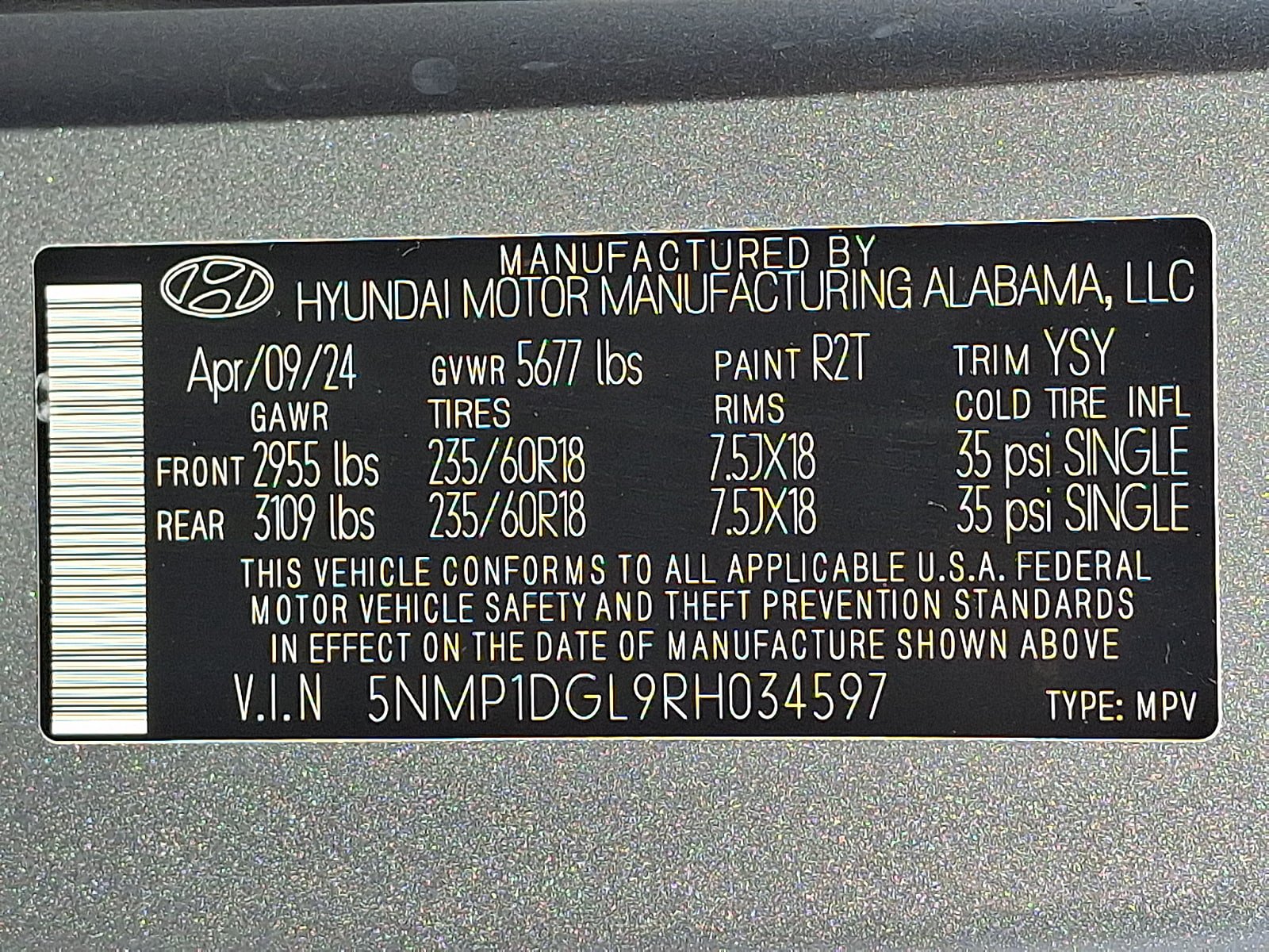 Certified 2024 Hyundai Santa Fe SE AWD/4WD image 27