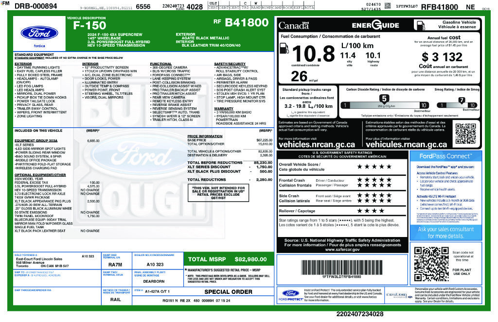 Certified 2024 Ford F150 XLT w/ Equipment Group 303A High AWD/4WD image 13