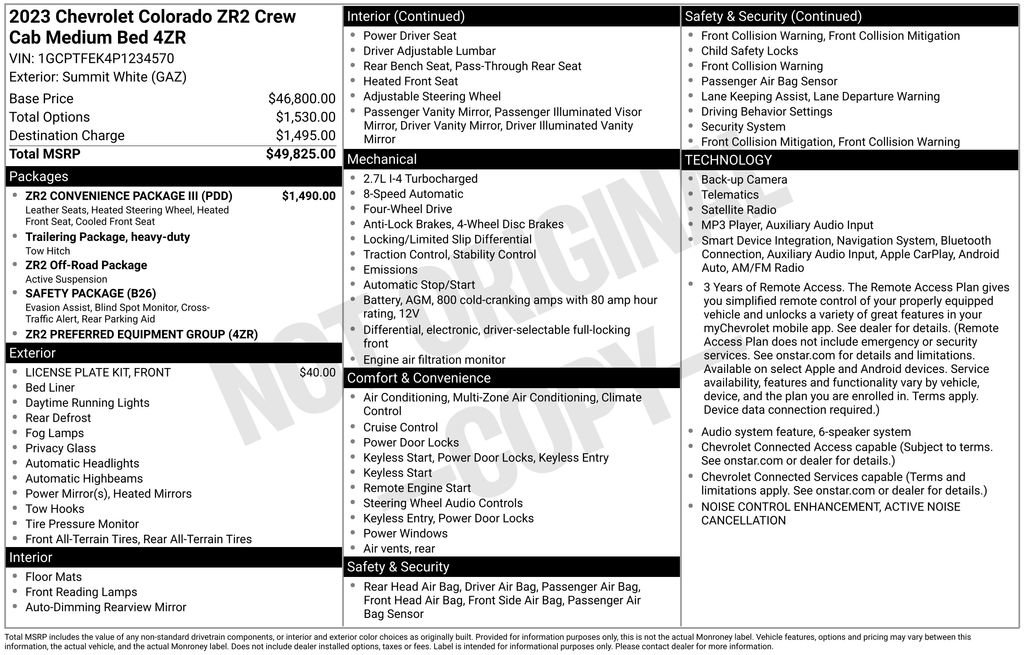Used 2023 Chevrolet Colorado ZR2 w/ ZR2 Convenience Package III AWD/4WD image 6