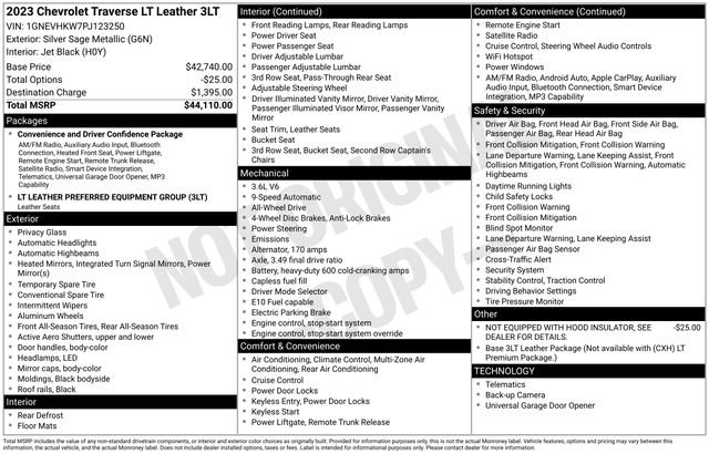 Certified 2023 Chevrolet Traverse LT AWD/4WD image 4