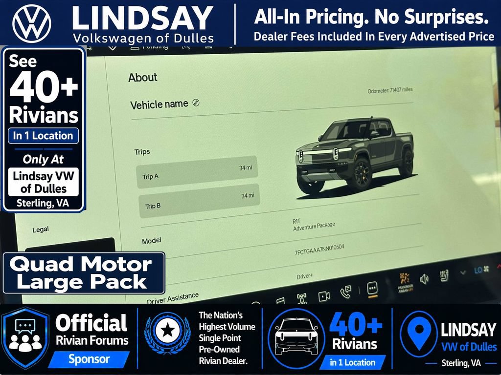 Used 2022 Rivian R1T Adventure AWD/4WD image 25