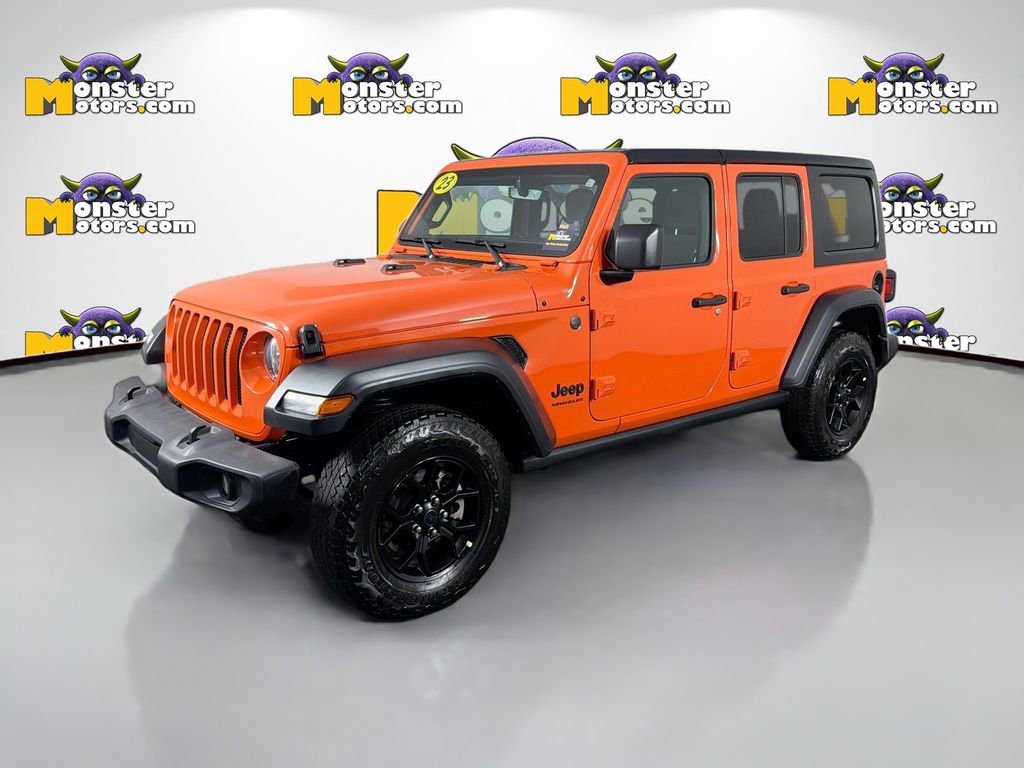 Used 2023 Jeep Wrangler Unlimited Sport w/ Uconnect 4C Nav & Sound Group AWD/4WD image 1