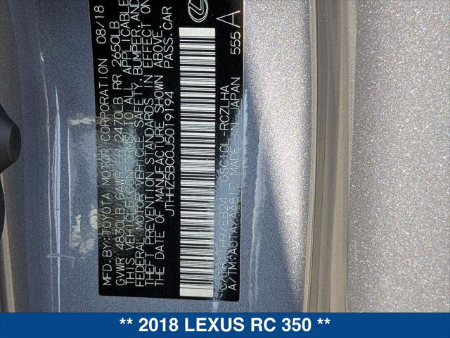 Used 2018 Lexus RC 350 F Sport RWD image 23