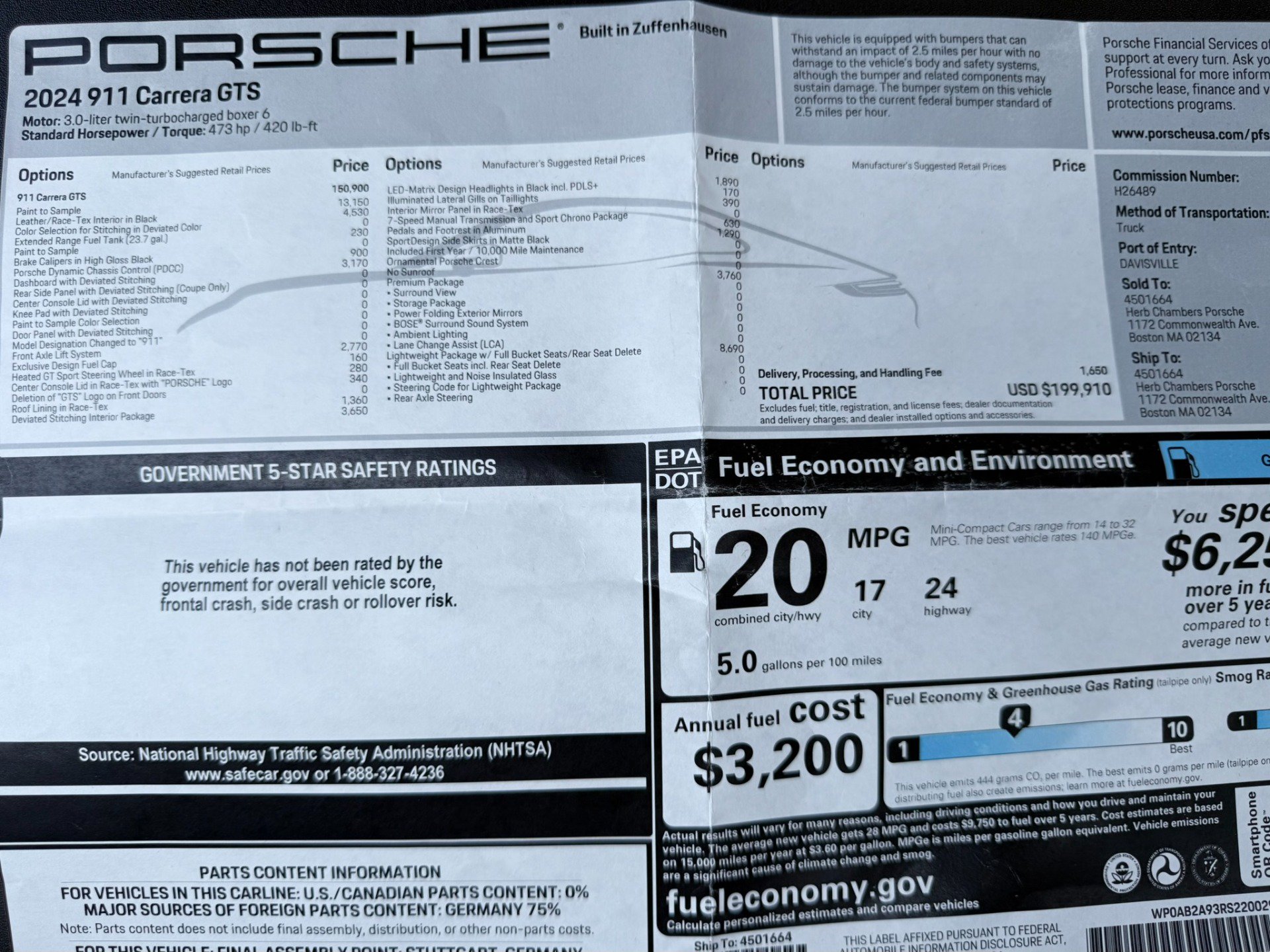 Used 2024 Porsche 911 Carrera GTS RWD image 55