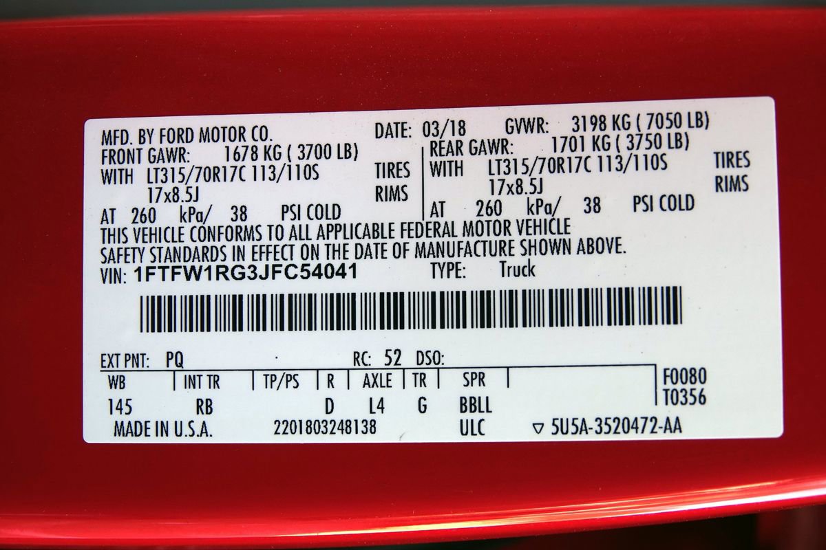 Used 2018 Ford F150 Raptor w/ Equipment Group 802A Luxury AWD/4WD image 42