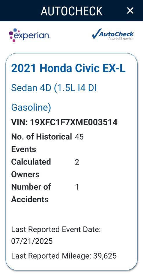 Used 2021 Honda Civic EX-L image 32