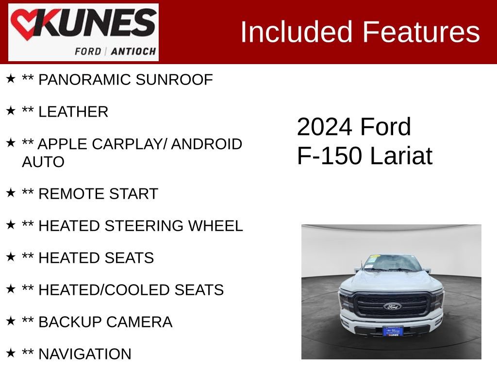 Certified 2024 Ford F150 Lariat AWD/4WD image 3