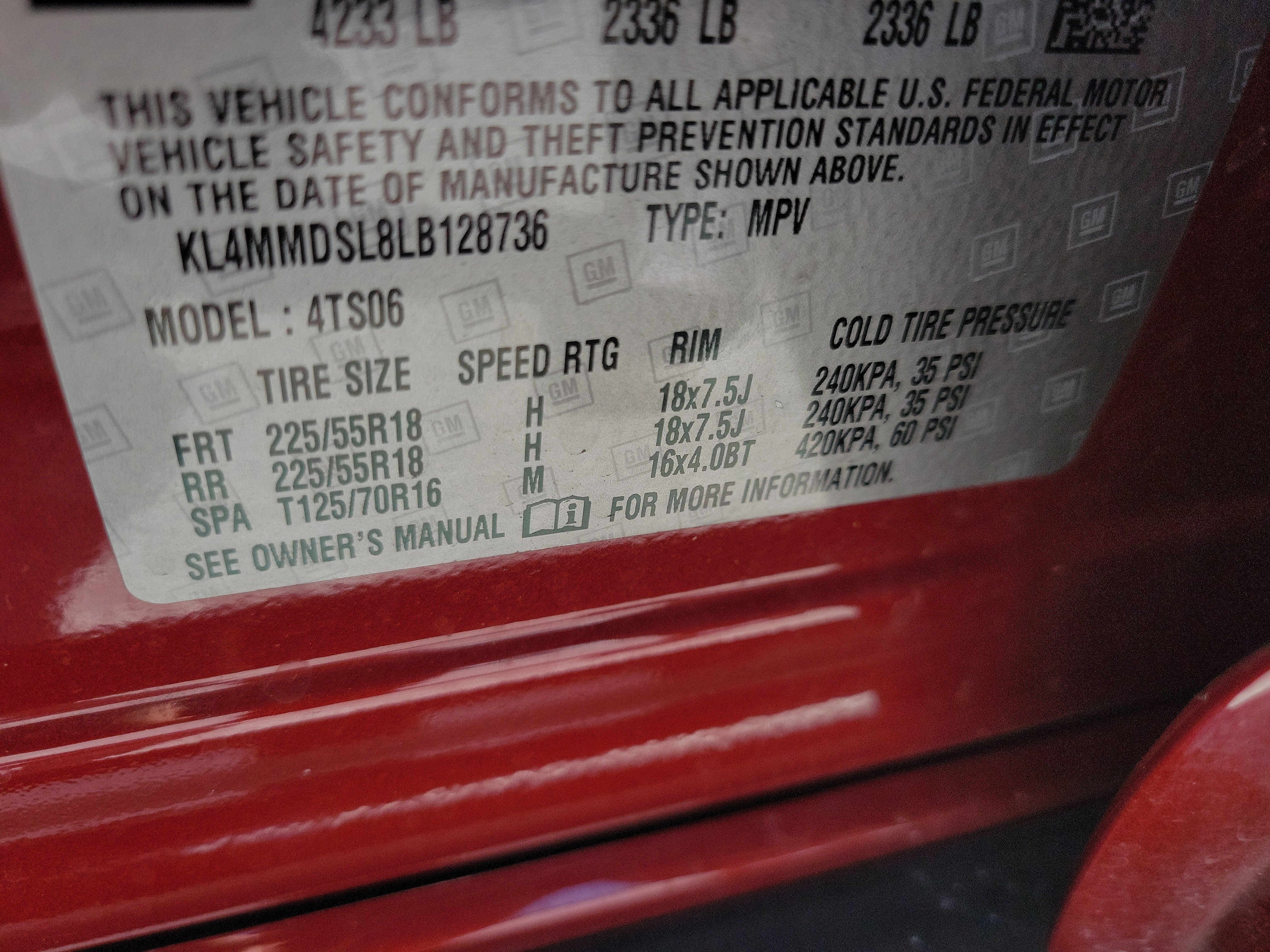 Certified 2020 Buick Encore GX Select w/ Sport Touring Package FWD image 33