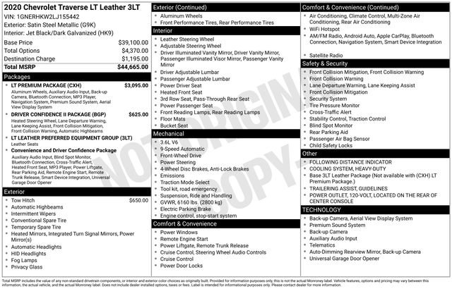 Used 2020 Chevrolet Traverse LT w/ LT Premium Package image 20