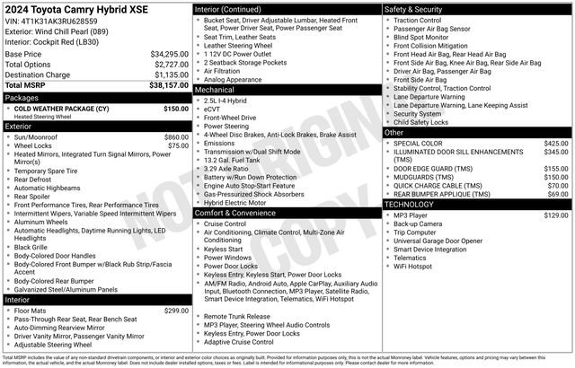 Certified 2024 Toyota Camry XSE w/ Cold Weather Package image 28