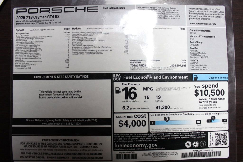 Used 2025 Porsche 718 Cayman GT4 RS image 32