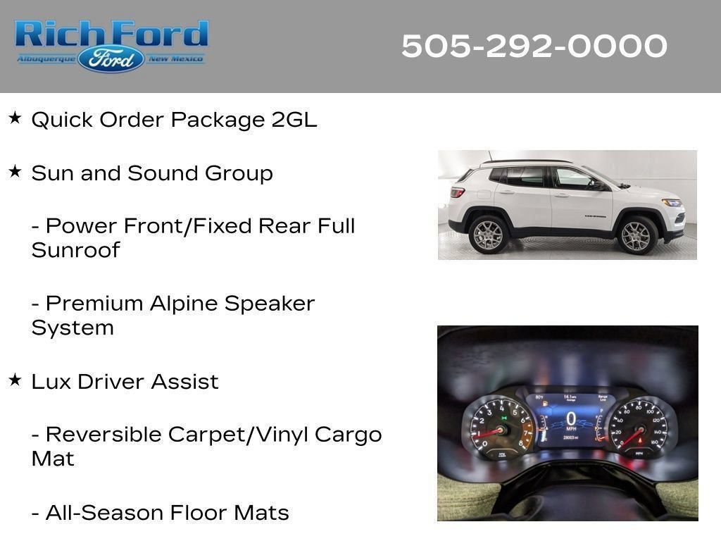 Used 2022 Jeep Compass Latitude w/ Sun and Sound Group AWD/4WD image 43