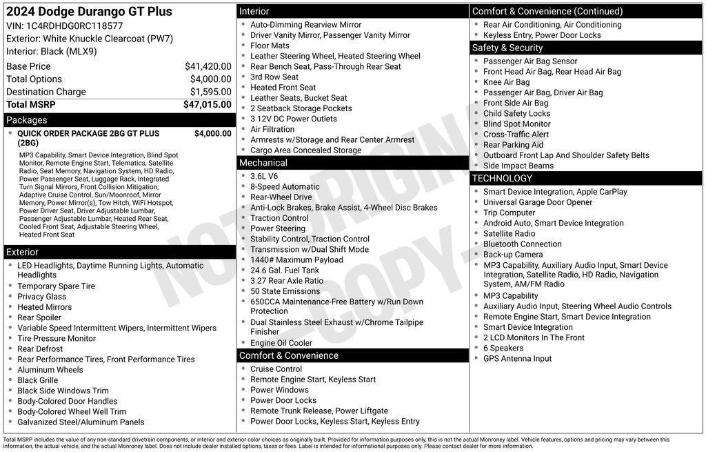 Used 2024 Dodge Durango GT image 9