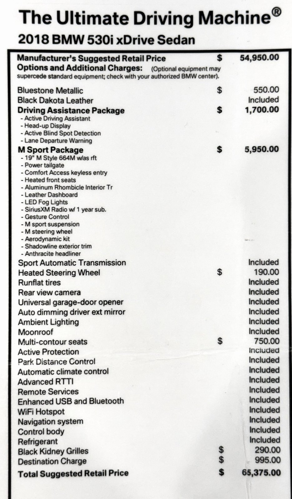 Used 2018 BMW 530i xDrive w/ M Sport Package image 3