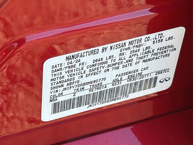 Certified 2024 INFINITI Q50 Red Sport 400 image 33