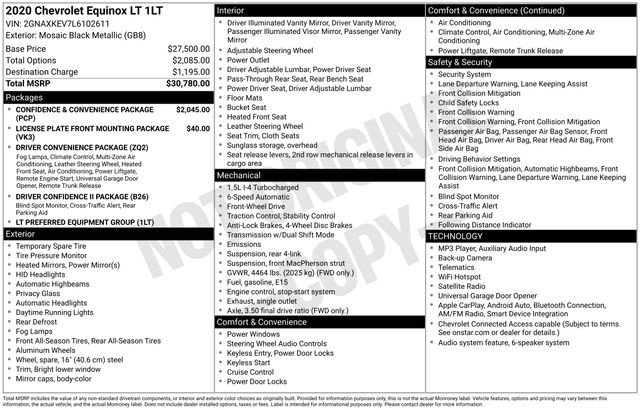 Used 2020 Chevrolet Equinox LT FWD image 5