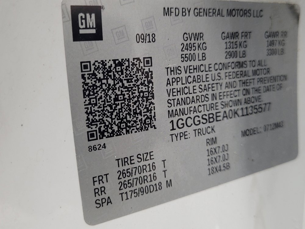 Used 2019 Chevrolet Colorado W/T w/ WT Convenience Package RWD image 33
