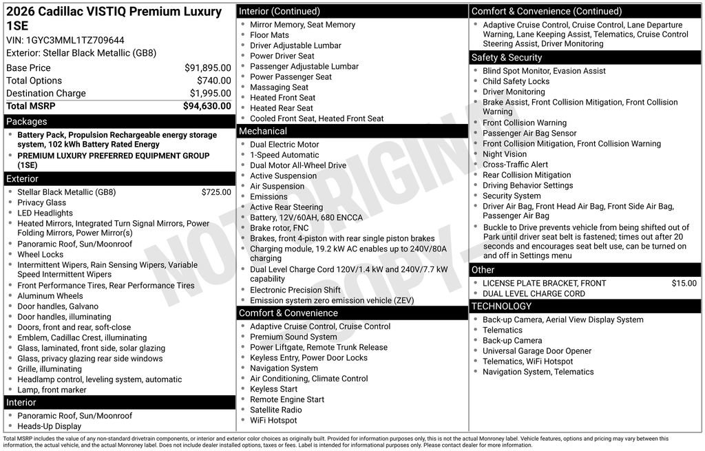 New 2026 Cadillac Vistiq Premium Luxury image 46