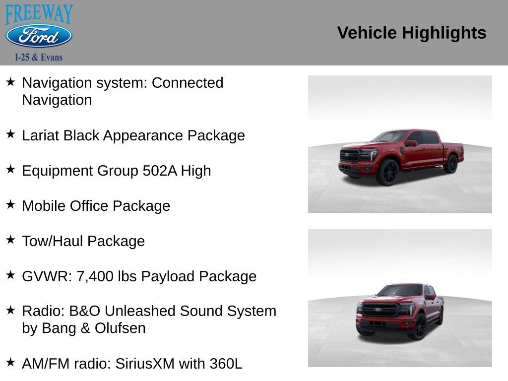 New 2025 Ford F150 Lariat w/ Equipment Group 502A High image 2