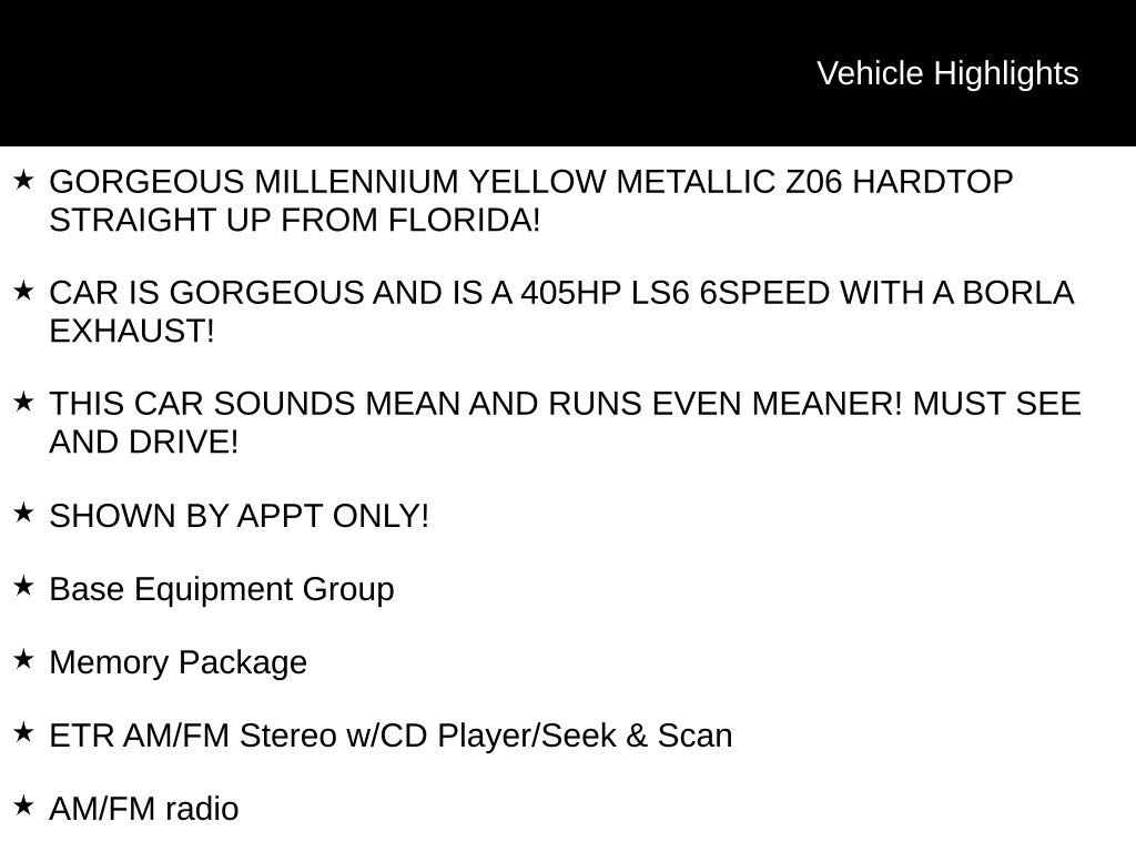 Used 2003 Chevrolet Corvette Z06 w/ Memory Package, 3 Drivers image 5