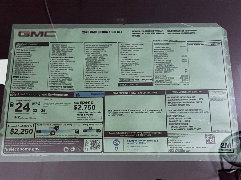 New 2026 GMC Sierra 1500 AT4 w/ AT4 Premium Package image 20