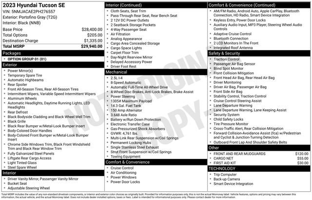 Certified 2023 Hyundai Tucson SE AWD/4WD image 44