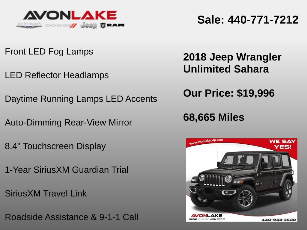 Used 2018 Jeep Wrangler Unlimited Sahara image 5