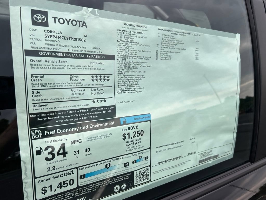 New 2026 Toyota Corolla SE FWD image 30