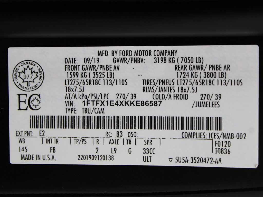 Used 2019 Ford F150 XLT w/ Equipment Group 301A Mid AWD/4WD image 64