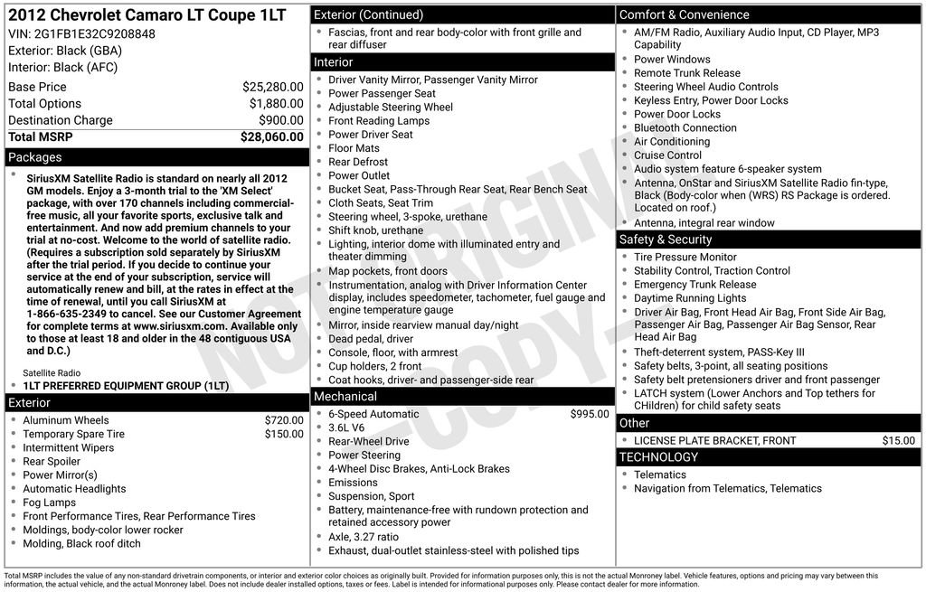 Used 2012 Chevrolet Camaro LT image 24