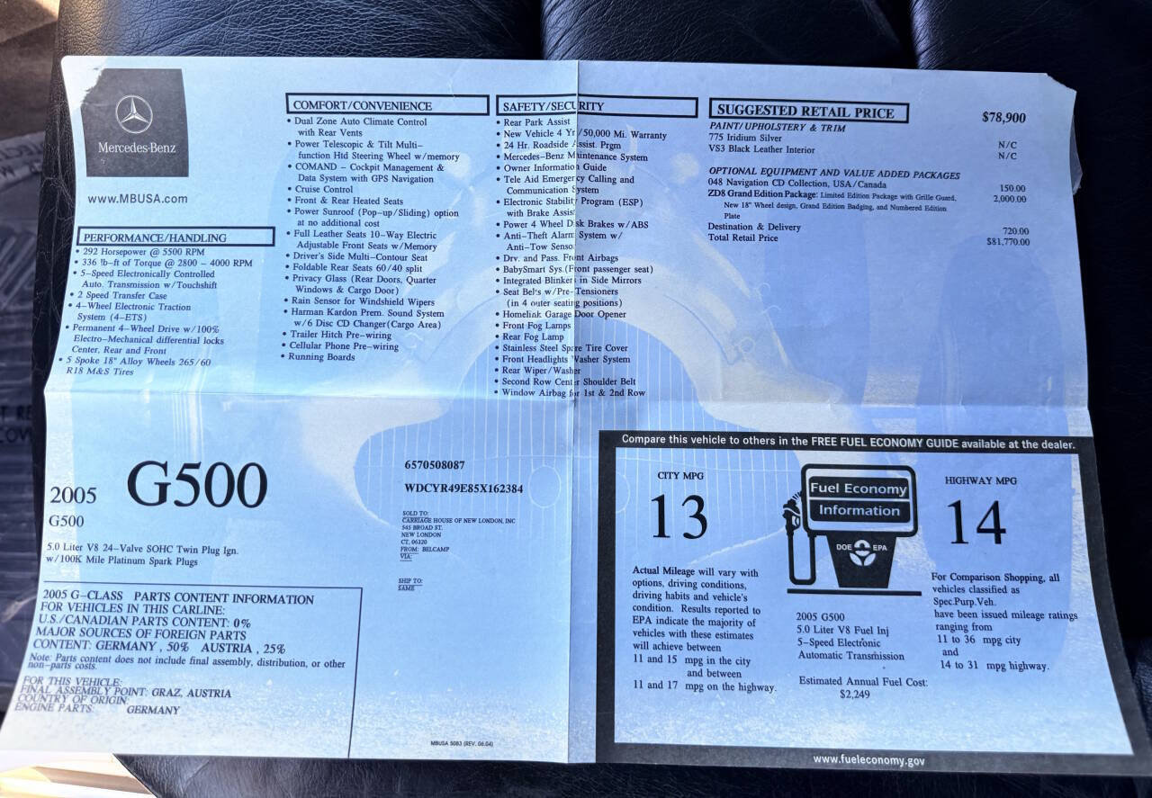 Used 2005 Mercedes-Benz G 500 image 12