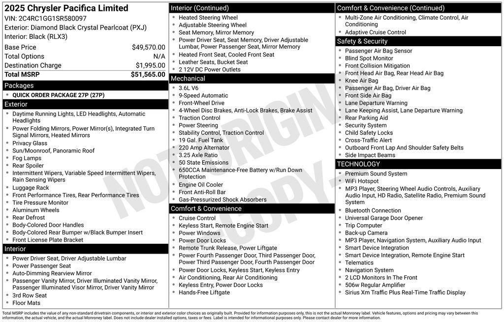 Used 2025 Chrysler Pacifica Limited FWD image 12