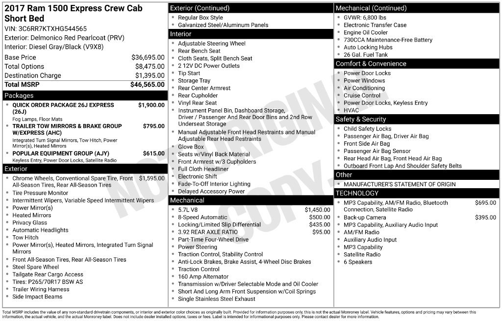 Used 2017 RAM 1500 ST AWD/4WD image 2