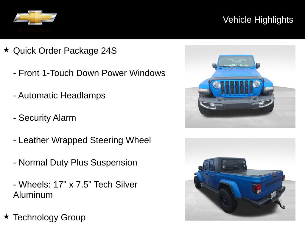 Used 2020 Jeep Gladiator Sport w/ Quick Order Package 24S AWD/4WD image 15