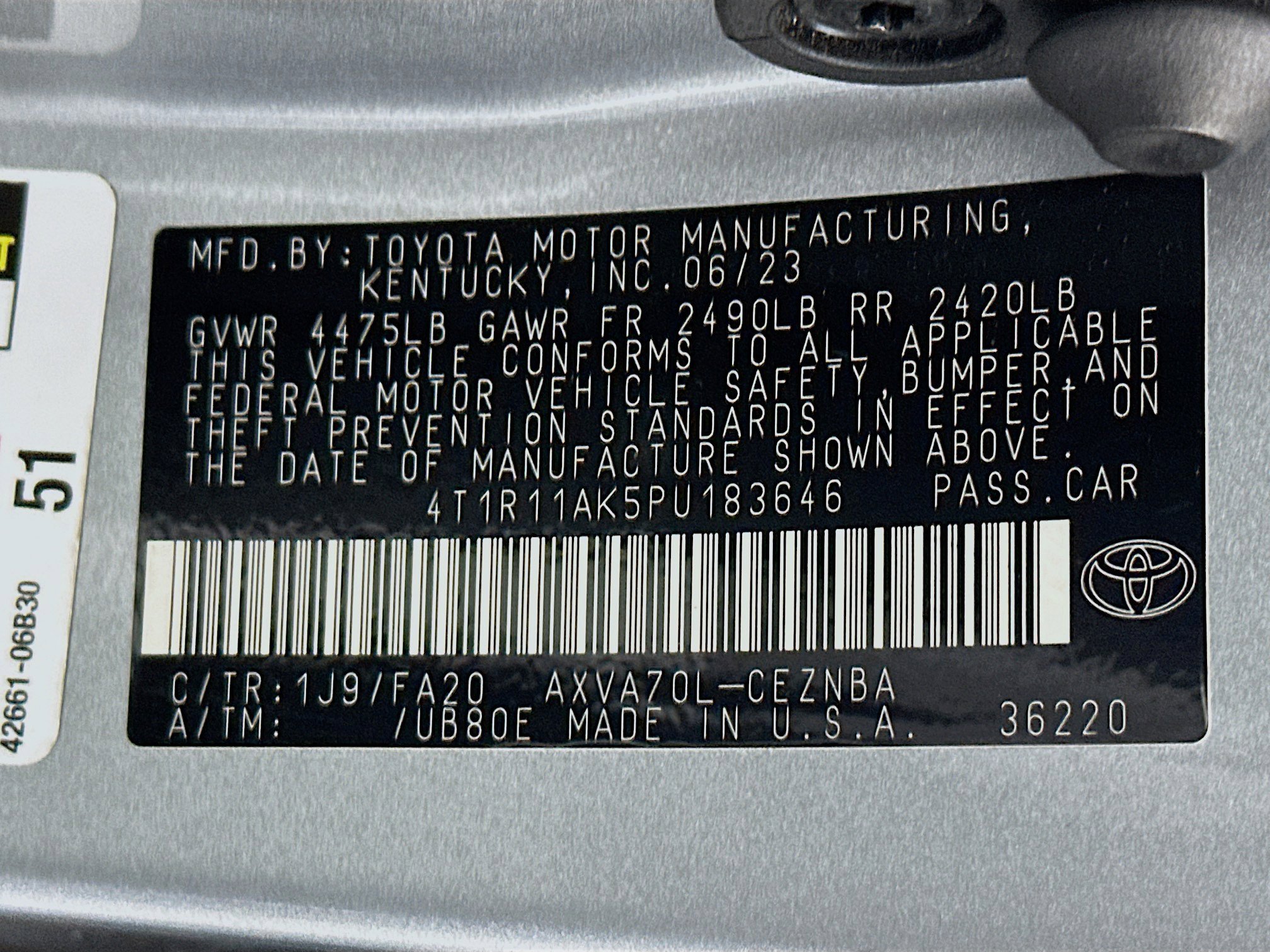 Used 2023 Toyota Camry LE w/ Convenience Package FWD image 12