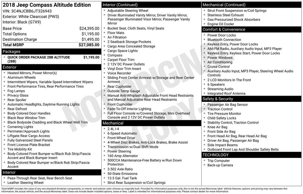 Used 2018 Jeep Compass Altitude image 4