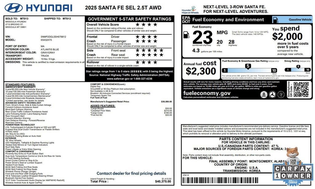 Used 2025 Hyundai Santa Fe SEL image 23