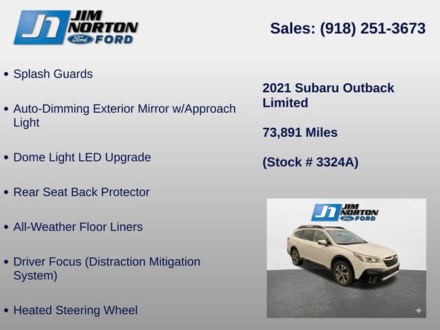 Used 2021 Subaru Outback Limited w/ Popular Package #2 AWD/4WD image 15