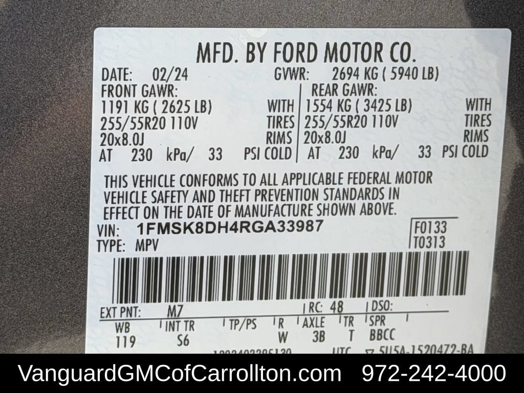 Used 2024 Ford Explorer XLT w/ Equipment Group 202A AWD/4WD image 36