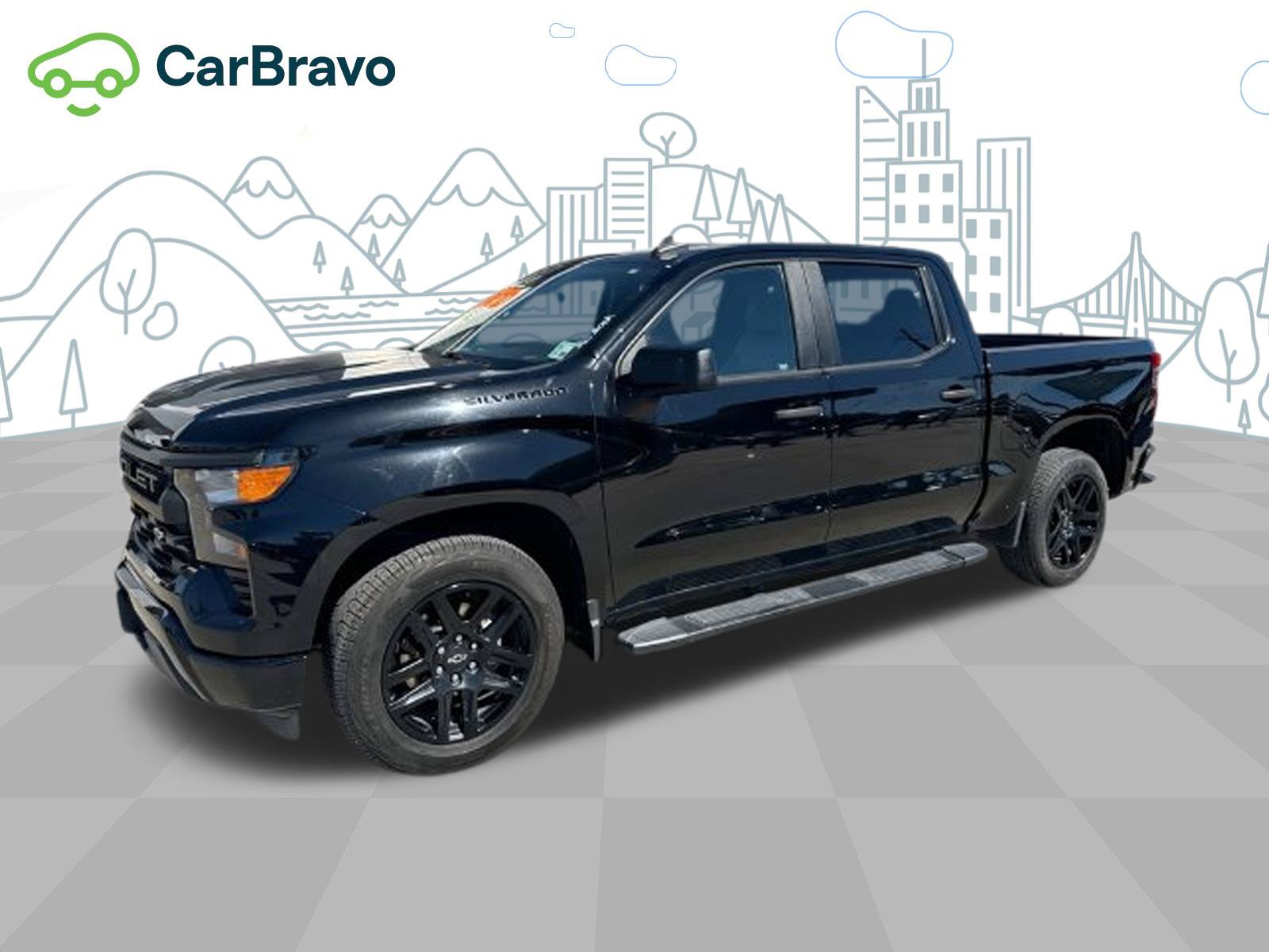 Certified 2022 Chevrolet Silverado 1500 Custom w/ LPO, Dark Essentials Package RWD image 1