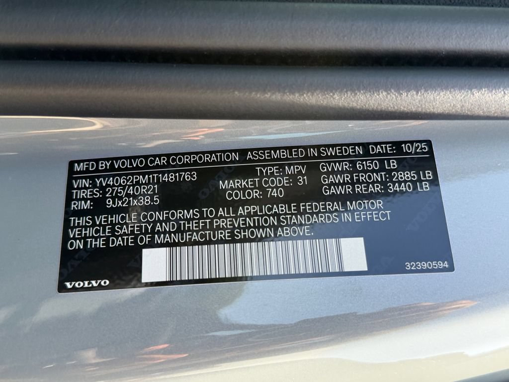 Certified 2026 Volvo XC90 B6 Ultra w/ Lounge Package AWD/4WD image 30