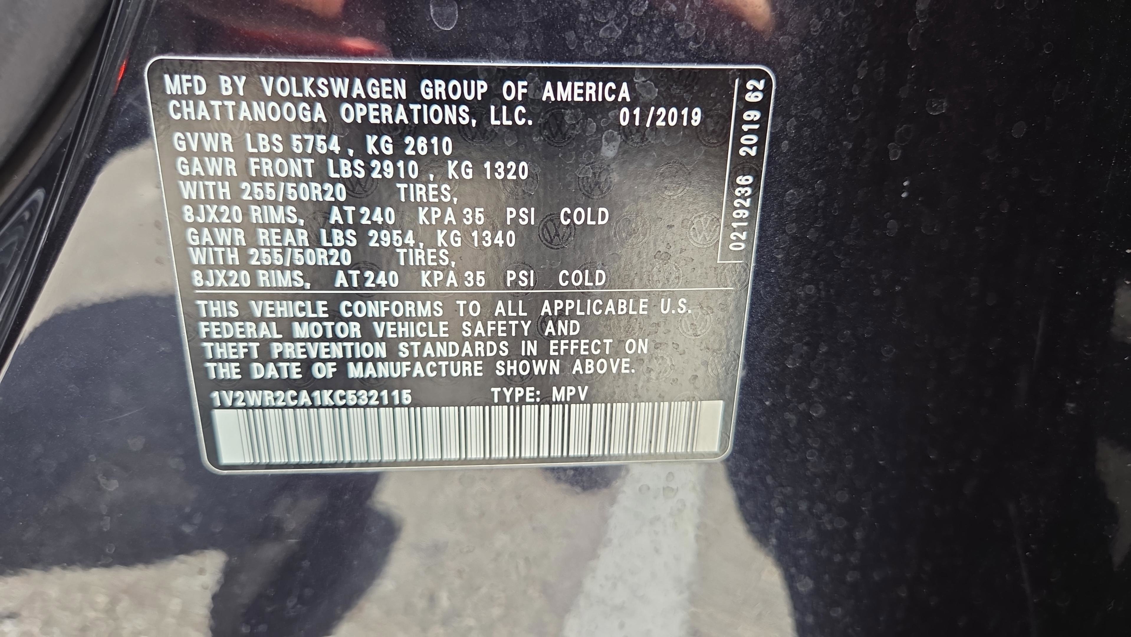 Used 2019 Volkswagen Atlas SE w/ Towing Package FWD image 23