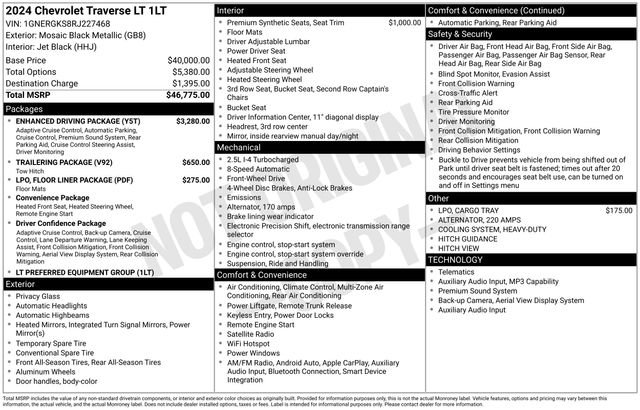 Certified 2024 Chevrolet Traverse LT w/ Enhanced Driving Package image 4