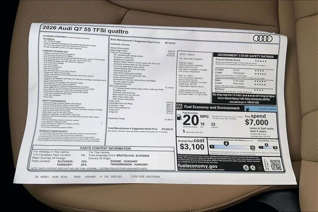 New 2026 Audi Q7 3.0T Premium Plus image 13