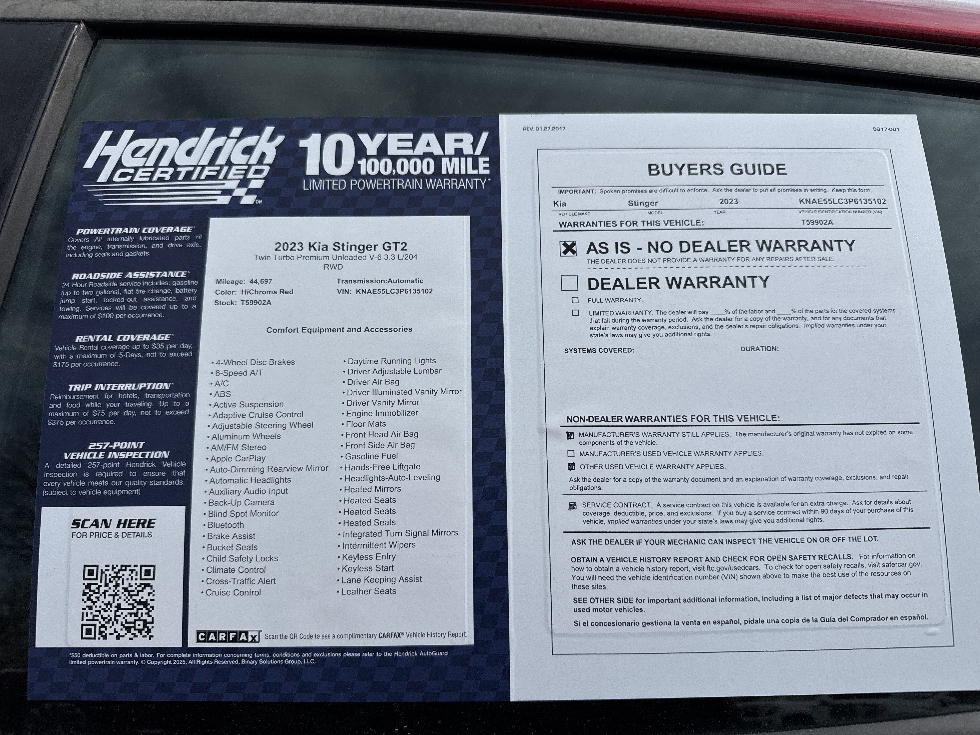 Used 2023 Kia Stinger GT2 image 30