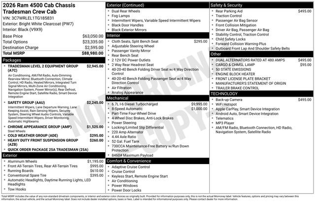 New 2026 RAM 4500 Tradesman AWD/4WD image 36