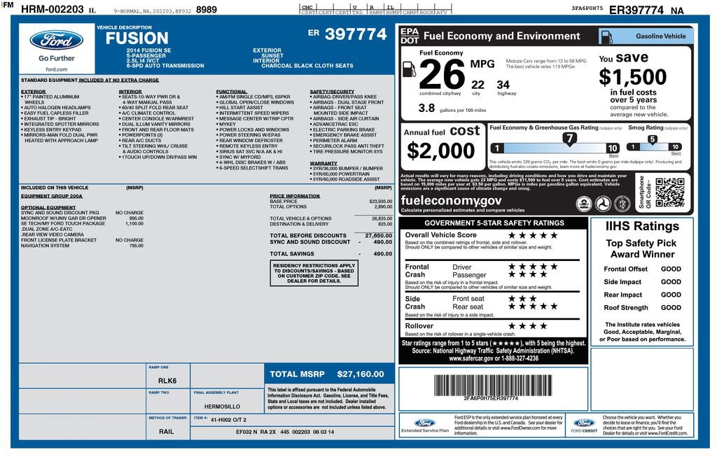 Used 2014 Ford Fusion SE FWD image 6