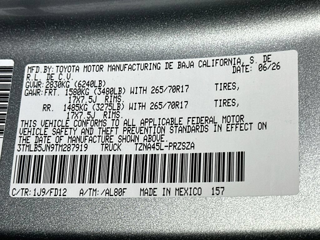 New 2026 Toyota Tacoma TRD Off-Road AWD/4WD image 16