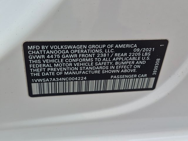 Used 2022 Volkswagen Passat 2.0T SE FWD image 16