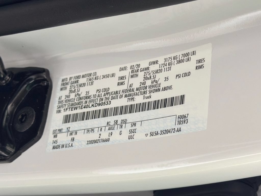 Used 2020 Ford F150 XLT w/ Equipment Group 302A Luxury AWD/4WD image 30